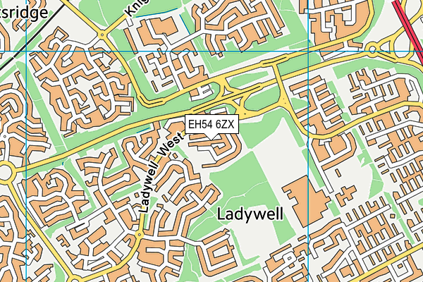 EH54 6ZX map - OS VectorMap District (Ordnance Survey) EH54 6ZX map - OS VectorMap District (Ordnance Survey)