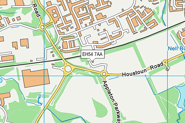 EH54 7AA map - OS VectorMap District (Ordnance Survey) EH54 7AA map - OS VectorMap District (Ordnance Survey)