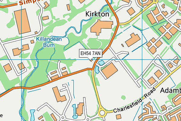 EH54 7AN map - OS VectorMap District (Ordnance Survey) EH54 7AN map - OS VectorMap District (Ordnance Survey)
