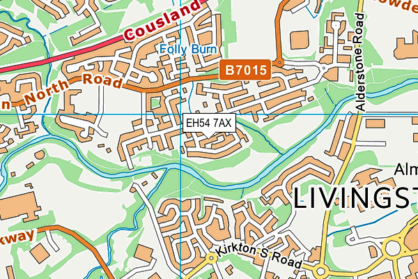 EH54 7AX map - OS VectorMap District (Ordnance Survey) EH54 7AX map - OS VectorMap District (Ordnance Survey)