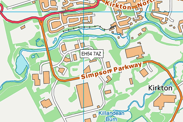 EH54 7AZ map - OS VectorMap District (Ordnance Survey) EH54 7AZ map - OS VectorMap District (Ordnance Survey)