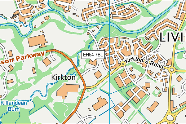 EH54 7BL map - OS VectorMap District (Ordnance Survey) EH54 7BL map - OS VectorMap District (Ordnance Survey)