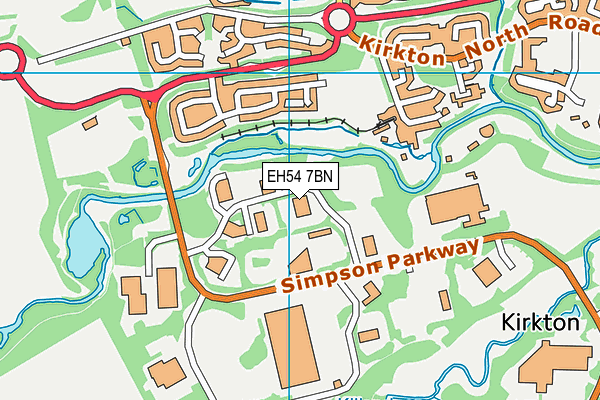 EH54 7BN map - OS VectorMap District (Ordnance Survey) EH54 7BN map - OS VectorMap District (Ordnance Survey)