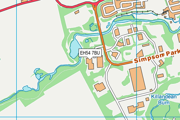 EH54 7BU map - OS VectorMap District (Ordnance Survey) EH54 7BU map - OS VectorMap District (Ordnance Survey)