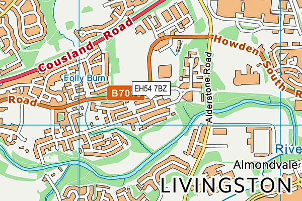 EH54 7BZ map - OS VectorMap District (Ordnance Survey) EH54 7BZ map - OS VectorMap District (Ordnance Survey)