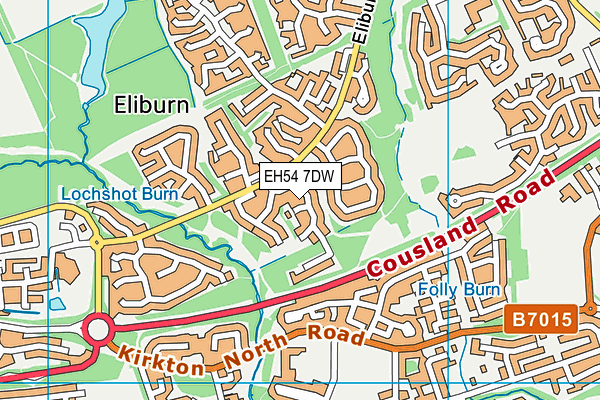 EH54 7DW map - OS VectorMap District (Ordnance Survey) EH54 7DW map - OS VectorMap District (Ordnance Survey)