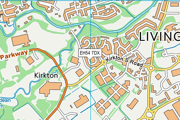 EH54 7DX map - OS VectorMap District (Ordnance Survey) EH54 7DX map - OS VectorMap District (Ordnance Survey)