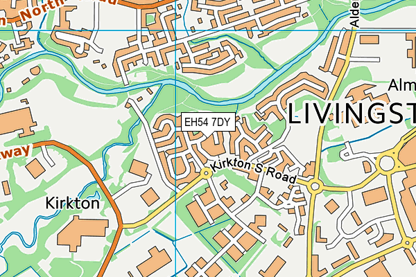 EH54 7DY map - OS VectorMap District (Ordnance Survey) EH54 7DY map - OS VectorMap District (Ordnance Survey)
