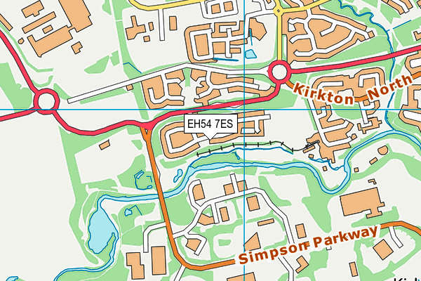 EH54 7ES map - OS VectorMap District (Ordnance Survey) EH54 7ES map - OS VectorMap District (Ordnance Survey)