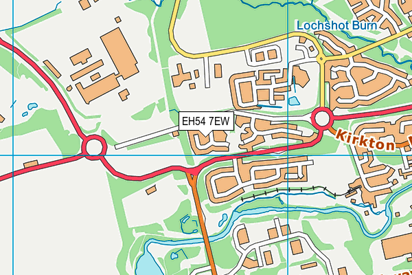 EH54 7EW map - OS VectorMap District (Ordnance Survey) EH54 7EW map - OS VectorMap District (Ordnance Survey)