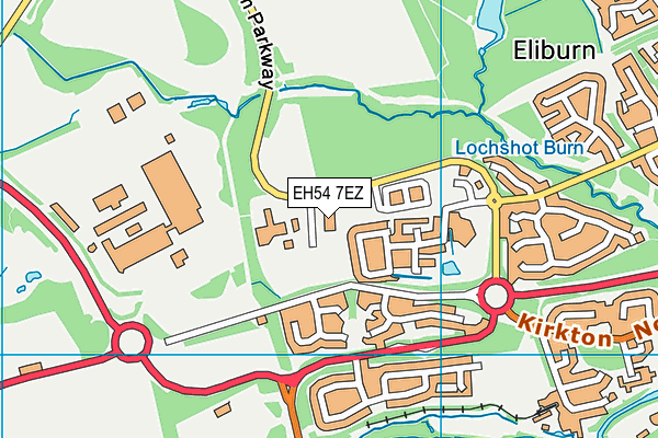 EH54 7EZ map - OS VectorMap District (Ordnance Survey) EH54 7EZ map - OS VectorMap District (Ordnance Survey)