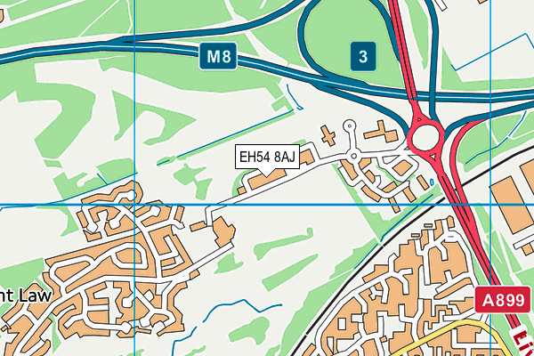 EH54 8AJ map - OS VectorMap District (Ordnance Survey) EH54 8AJ map - OS VectorMap District (Ordnance Survey)