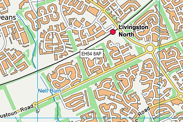 EH54 8AP map - OS VectorMap District (Ordnance Survey) EH54 8AP map - OS VectorMap District (Ordnance Survey)