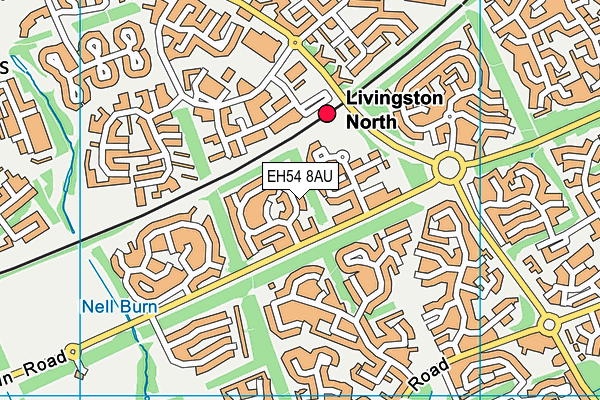 EH54 8AU map - OS VectorMap District (Ordnance Survey) EH54 8AU map - OS VectorMap District (Ordnance Survey)
