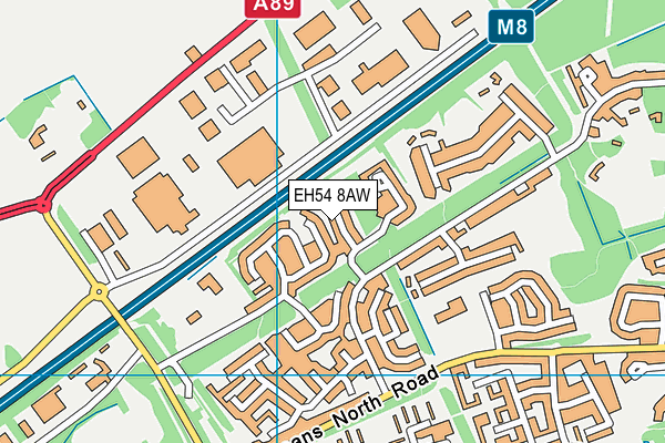 EH54 8AW map - OS VectorMap District (Ordnance Survey) EH54 8AW map - OS VectorMap District (Ordnance Survey)