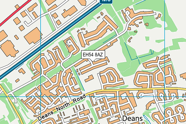 EH54 8AZ map - OS VectorMap District (Ordnance Survey) EH54 8AZ map - OS VectorMap District (Ordnance Survey)