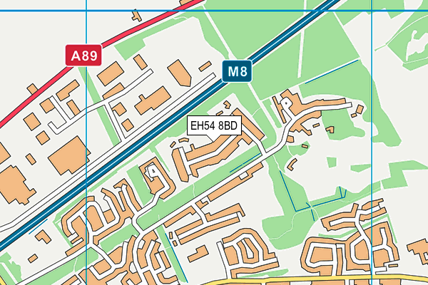 EH54 8BD map - OS VectorMap District (Ordnance Survey) EH54 8BD map - OS VectorMap District (Ordnance Survey)