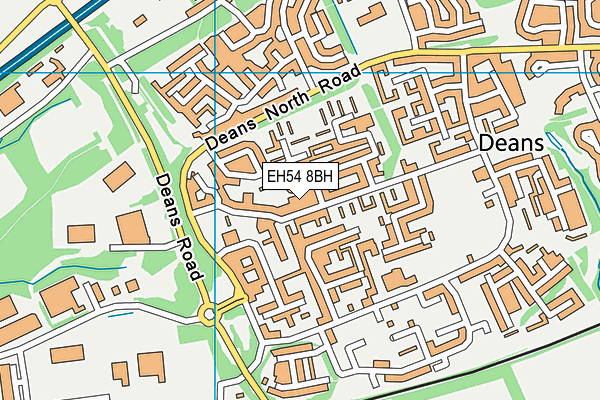 EH54 8BH map - OS VectorMap District (Ordnance Survey) EH54 8BH map - OS VectorMap District (Ordnance Survey)