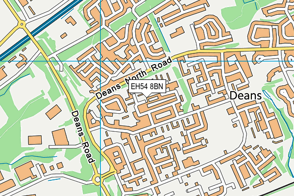 EH54 8BN map - OS VectorMap District (Ordnance Survey)