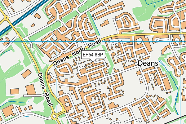 EH54 8BP map - OS VectorMap District (Ordnance Survey)