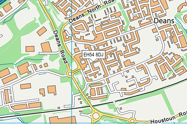 EH54 8DJ map - OS VectorMap District (Ordnance Survey) EH54 8DJ map - OS VectorMap District (Ordnance Survey)