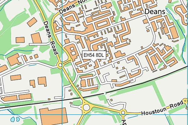 EH54 8DL map - OS VectorMap District (Ordnance Survey) EH54 8DL map - OS VectorMap District (Ordnance Survey)
