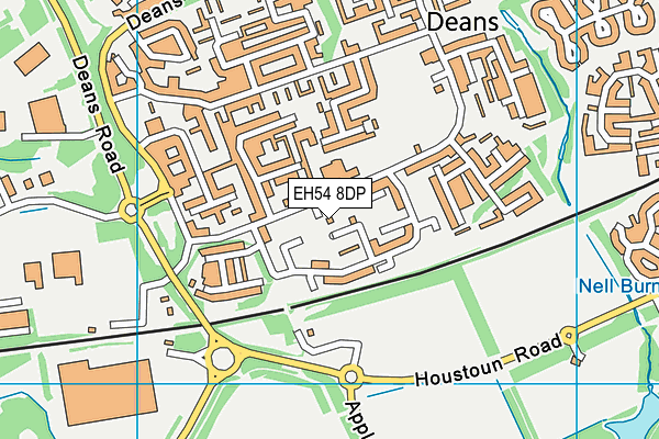 EH54 8DP map - OS VectorMap District (Ordnance Survey) EH54 8DP map - OS VectorMap District (Ordnance Survey)