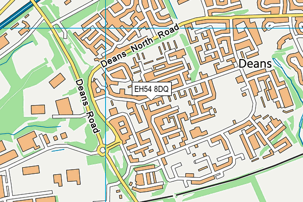 EH54 8DQ map - OS VectorMap District (Ordnance Survey) EH54 8DQ map - OS VectorMap District (Ordnance Survey)