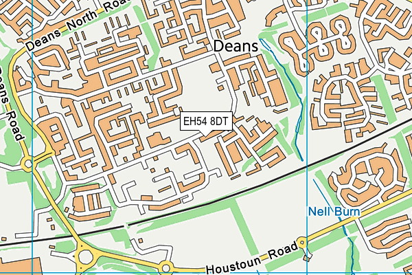 EH54 8DT map - OS VectorMap District (Ordnance Survey) EH54 8DT map - OS VectorMap District (Ordnance Survey)