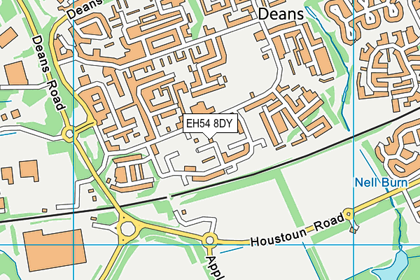 EH54 8DY map - OS VectorMap District (Ordnance Survey) EH54 8DY map - OS VectorMap District (Ordnance Survey)