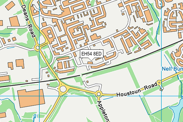 EH54 8ED map - OS VectorMap District (Ordnance Survey) EH54 8ED map - OS VectorMap District (Ordnance Survey)