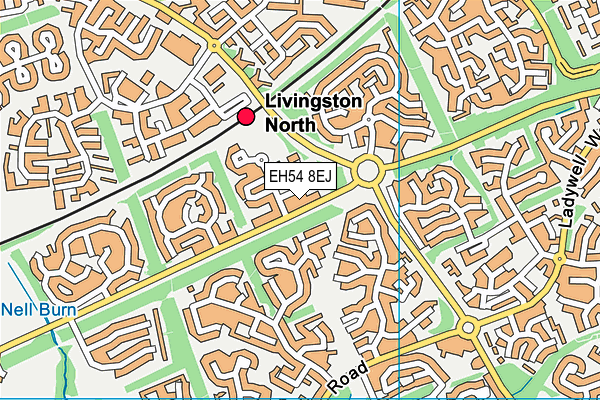 EH54 8EJ map - OS VectorMap District (Ordnance Survey) EH54 8EJ map - OS VectorMap District (Ordnance Survey)