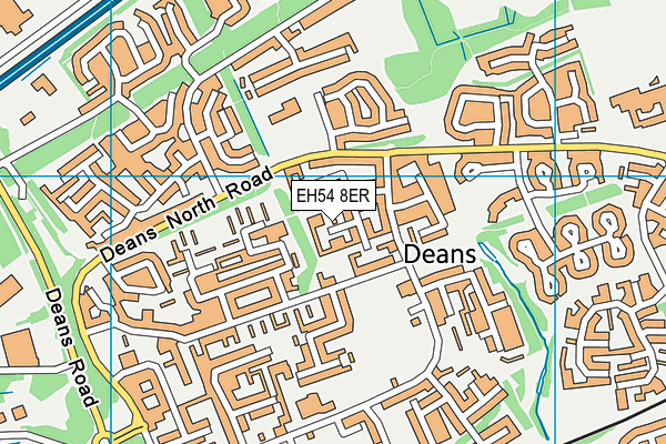 EH54 8ER map - OS VectorMap District (Ordnance Survey)