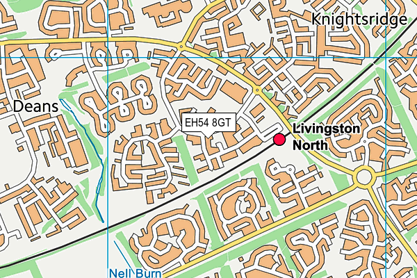 EH54 8GT map - OS VectorMap District (Ordnance Survey) EH54 8GT map - OS VectorMap District (Ordnance Survey)