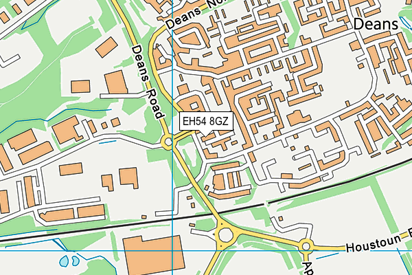 EH54 8GZ map - OS VectorMap District (Ordnance Survey) EH54 8GZ map - OS VectorMap District (Ordnance Survey)