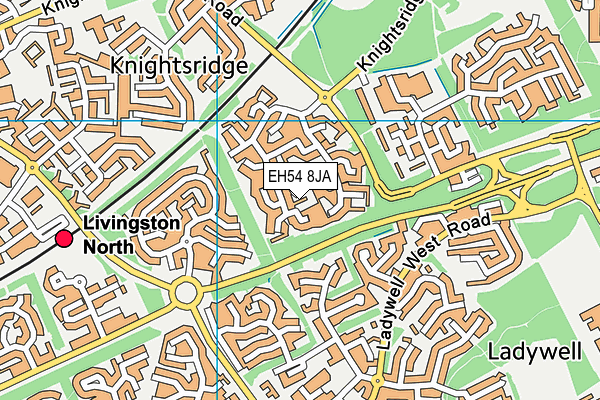 EH54 8JA map - OS VectorMap District (Ordnance Survey) EH54 8JA map - OS VectorMap District (Ordnance Survey)