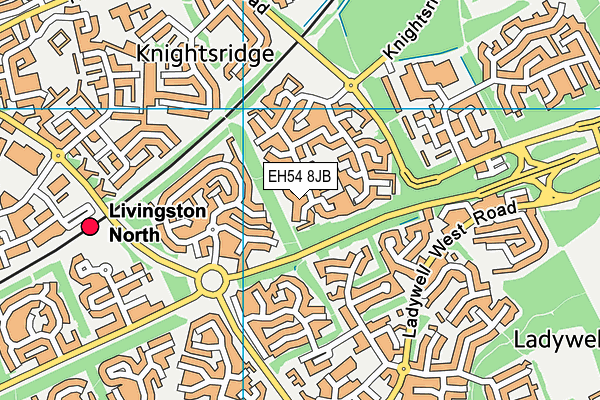EH54 8JB map - OS VectorMap District (Ordnance Survey) EH54 8JB map - OS VectorMap District (Ordnance Survey)