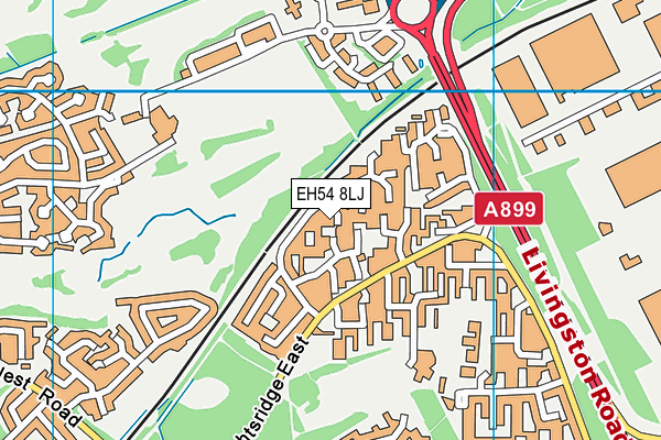 EH54 8LJ map - OS VectorMap District (Ordnance Survey) EH54 8LJ map - OS VectorMap District (Ordnance Survey)
