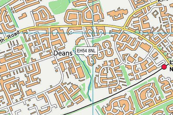 EH54 8NL map - OS VectorMap District (Ordnance Survey)