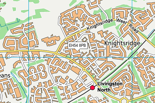 EH54 8PB map - OS VectorMap District (Ordnance Survey)