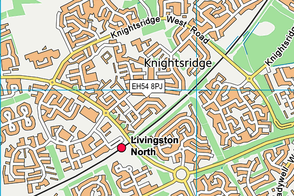 EH54 8PJ map - OS VectorMap District (Ordnance Survey)