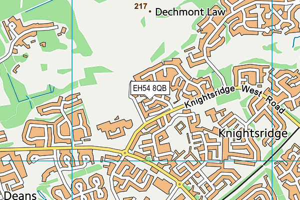 EH54 8QB map - OS VectorMap District (Ordnance Survey) EH54 8QB map - OS VectorMap District (Ordnance Survey)