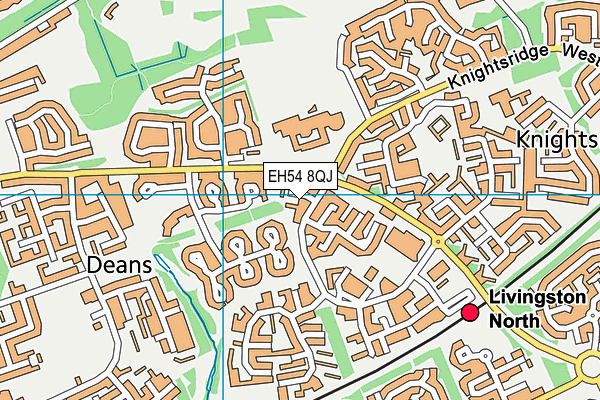 EH54 8QJ map - OS VectorMap District (Ordnance Survey) EH54 8QJ map - OS VectorMap District (Ordnance Survey)