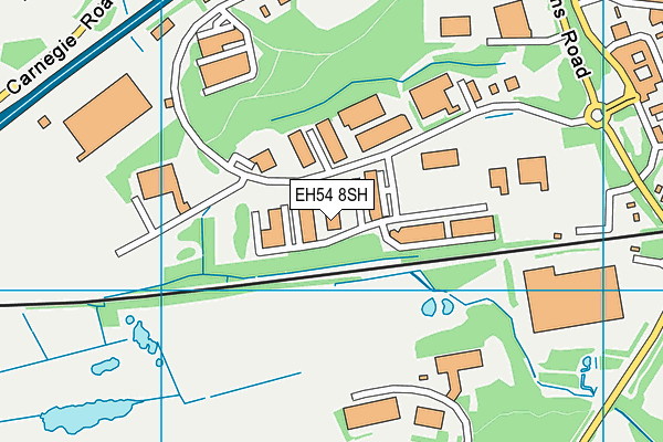 EH54 8SH map - OS VectorMap District (Ordnance Survey)