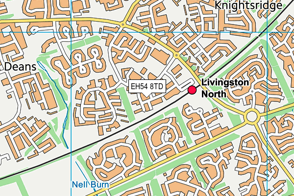 EH54 8TD map - OS VectorMap District (Ordnance Survey) EH54 8TD map - OS VectorMap District (Ordnance Survey)