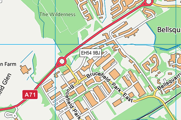 EH54 9BJ map - OS VectorMap District (Ordnance Survey) EH54 9BJ map - OS VectorMap District (Ordnance Survey)