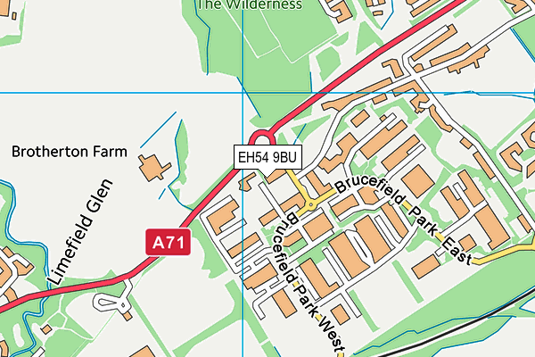EH54 9BU map - OS VectorMap District (Ordnance Survey) EH54 9BU map - OS VectorMap District (Ordnance Survey)