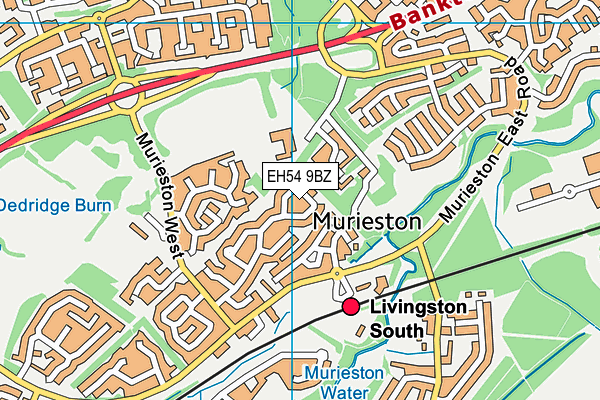 EH54 9BZ map - OS VectorMap District (Ordnance Survey) EH54 9BZ map - OS VectorMap District (Ordnance Survey)