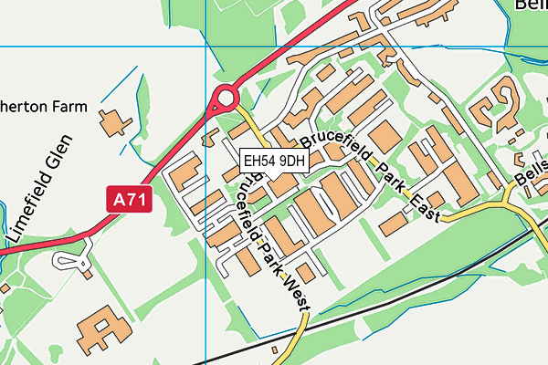 EH54 9DH map - OS VectorMap District (Ordnance Survey) EH54 9DH map - OS VectorMap District (Ordnance Survey)