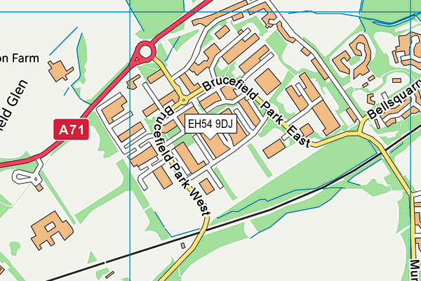 EH54 9DJ map - OS VectorMap District (Ordnance Survey) EH54 9DJ map - OS VectorMap District (Ordnance Survey)